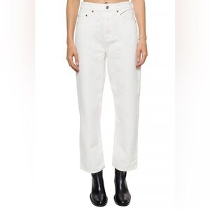 ALLSAINTS Mari High Rise Cropped White Jean Size 25